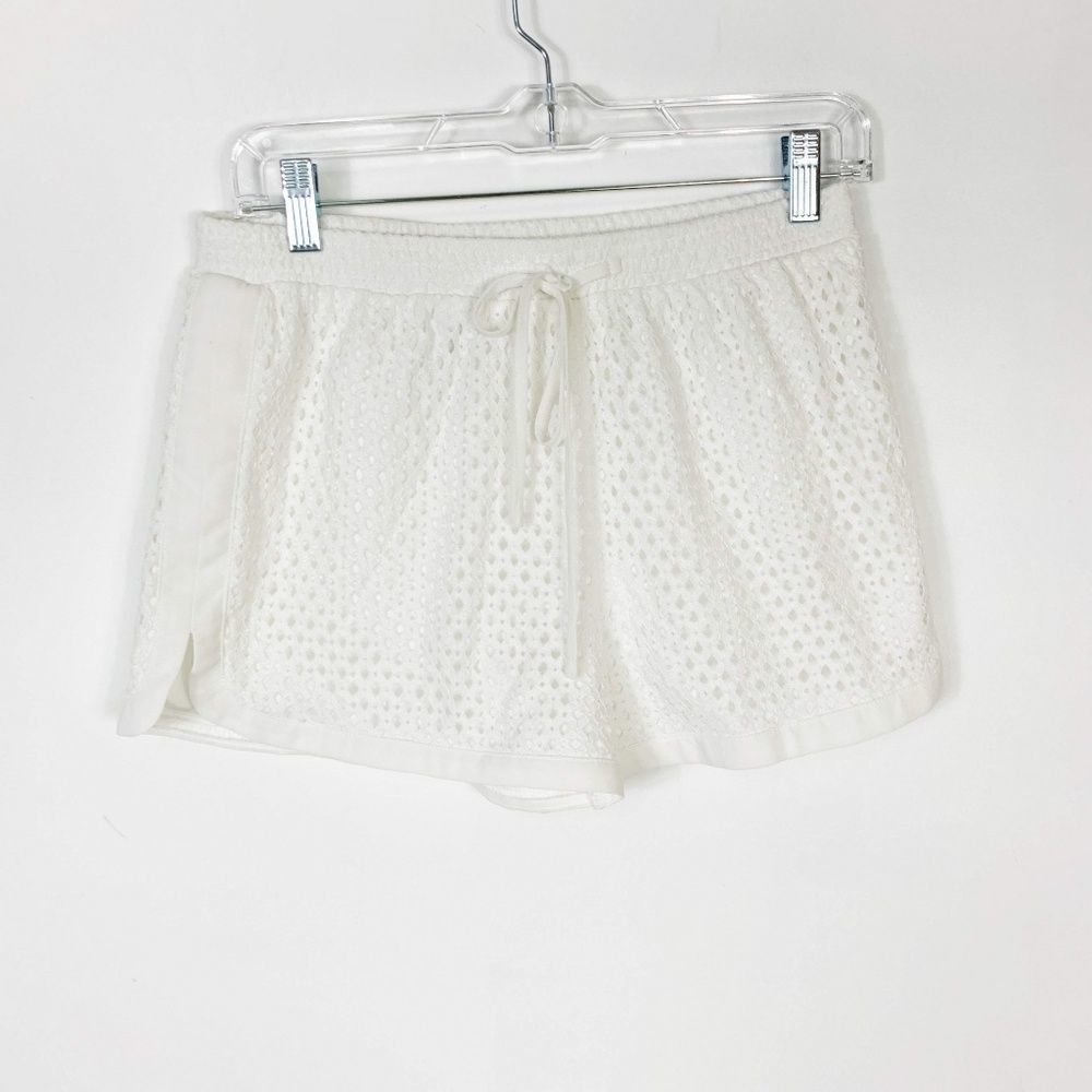 Francesca’s Collection White Eyelet Cutout Shorts